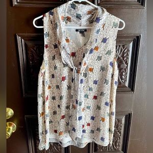 Nic + Zoe tie sleeveless blouse - Size L